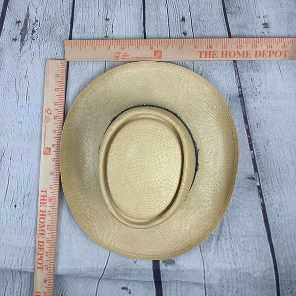 Resistol Fandango Vinylcote Men’s Cream Oval Cowboy Western Straw Hat Sz 7 - Picture 3 of 13